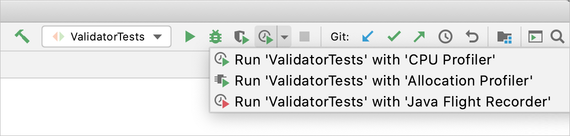 Profiling a run configuration