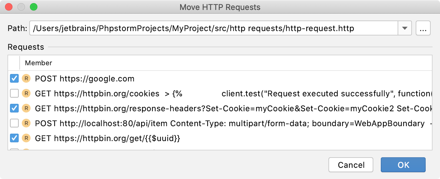 Move HTTP requests