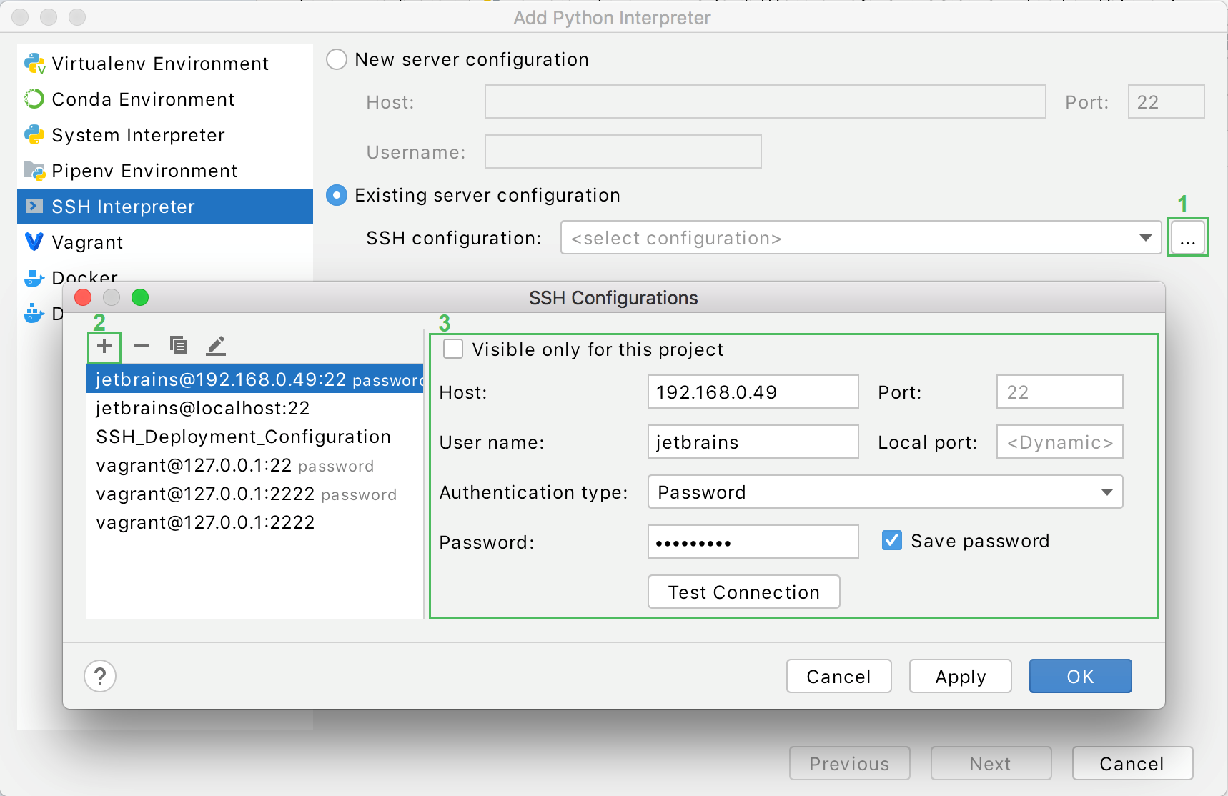 new SSH configuration