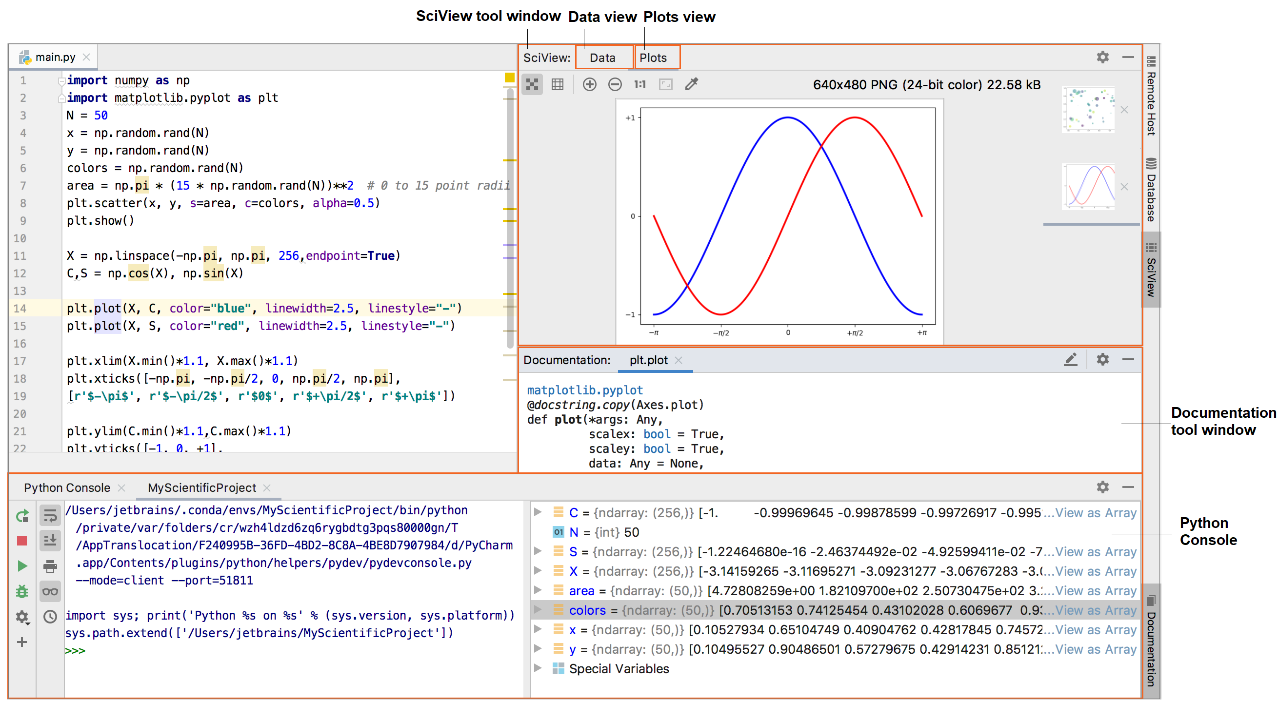 The project opened with the Scientific mode enabled