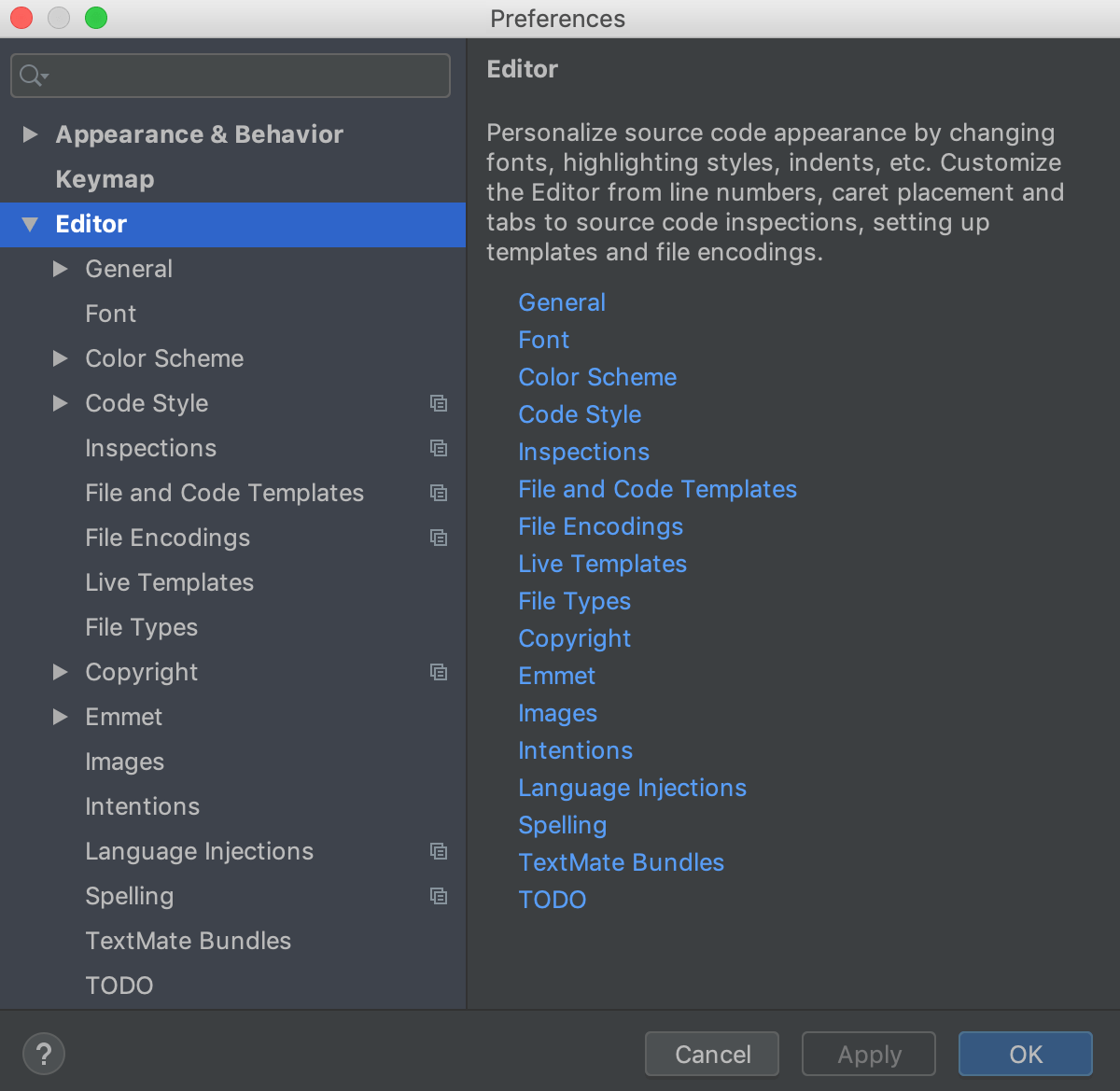 Useful editor configurations