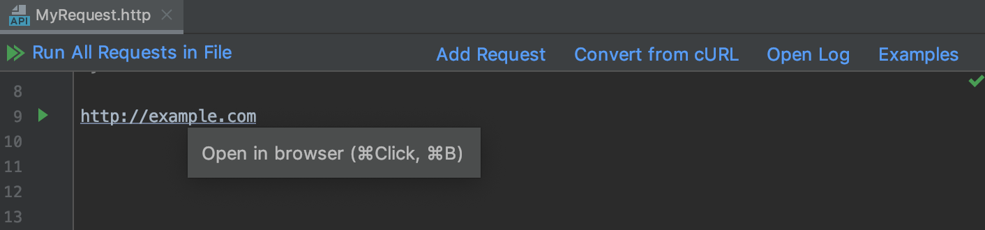 Open request in browser