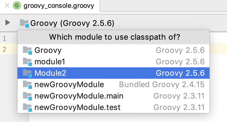 Groovy module console