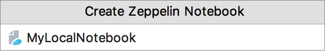 Create a local notebook