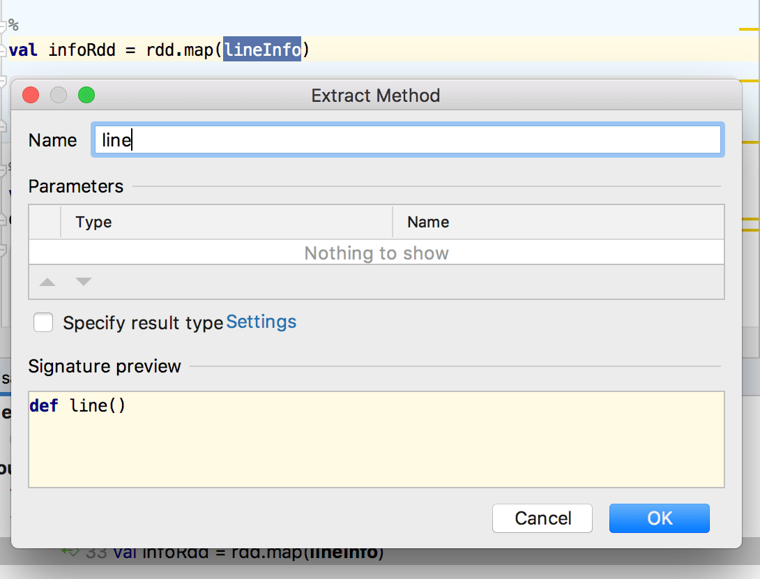 Extracting a method