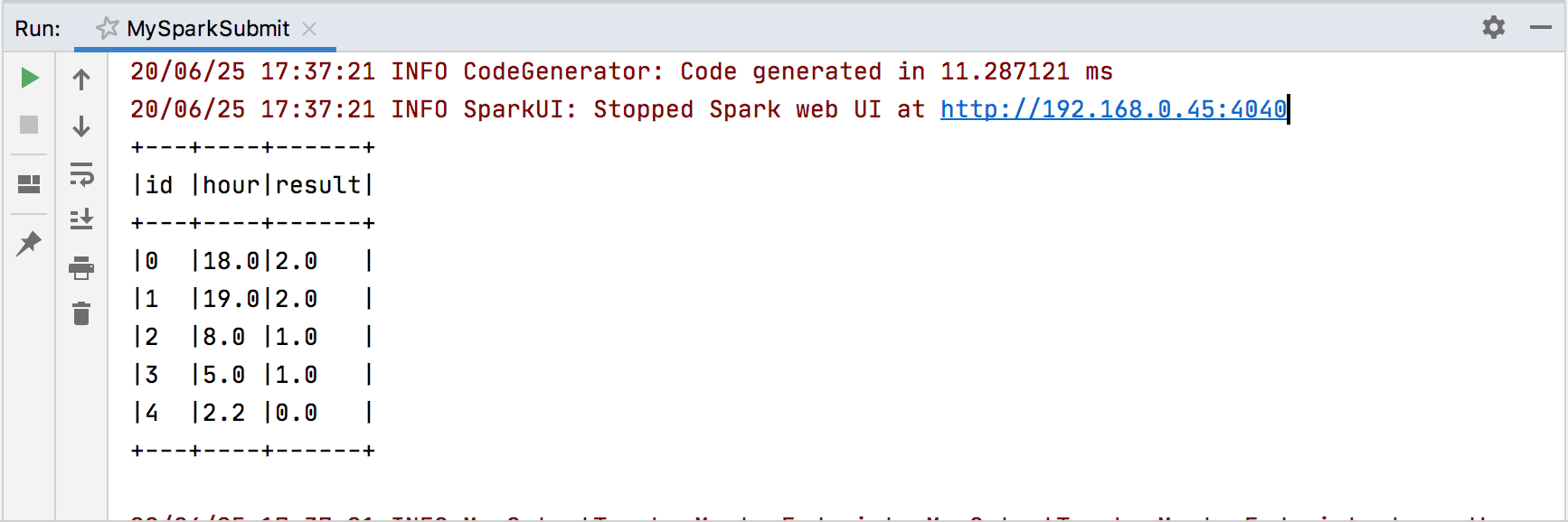 Running a Spark applicaion