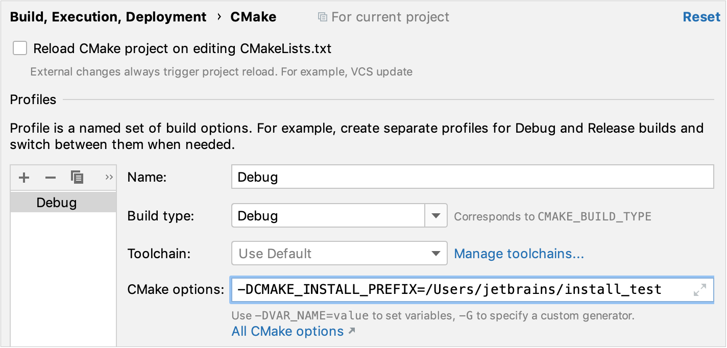 cmake vs cmake install