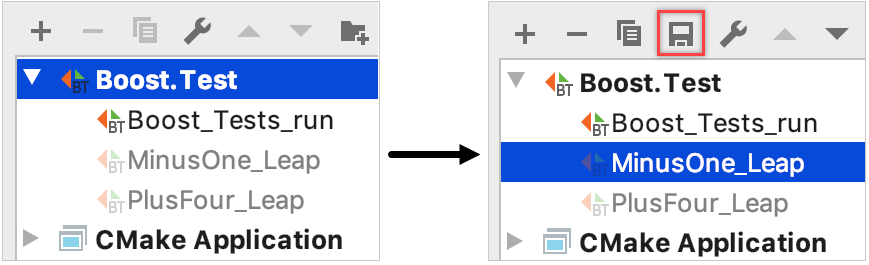 saving temporary test configuration