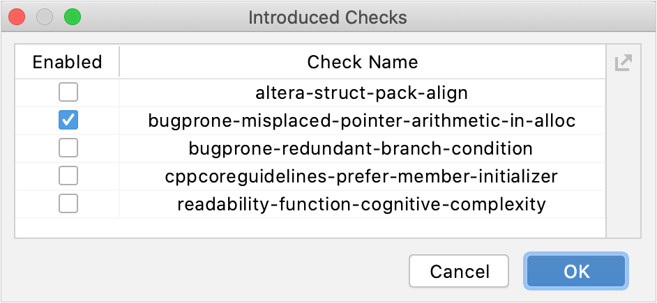 List of new Clang-Tidy checks