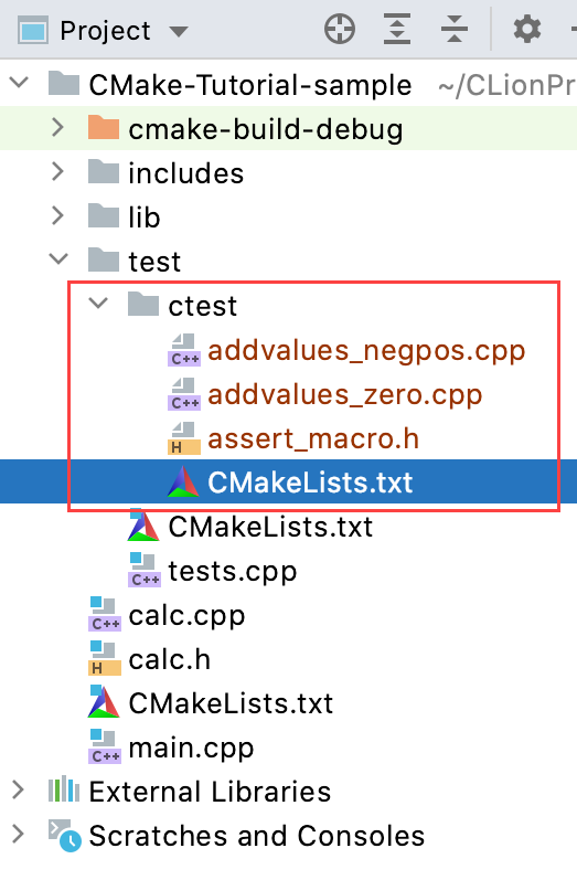 Adding a folder for CTest