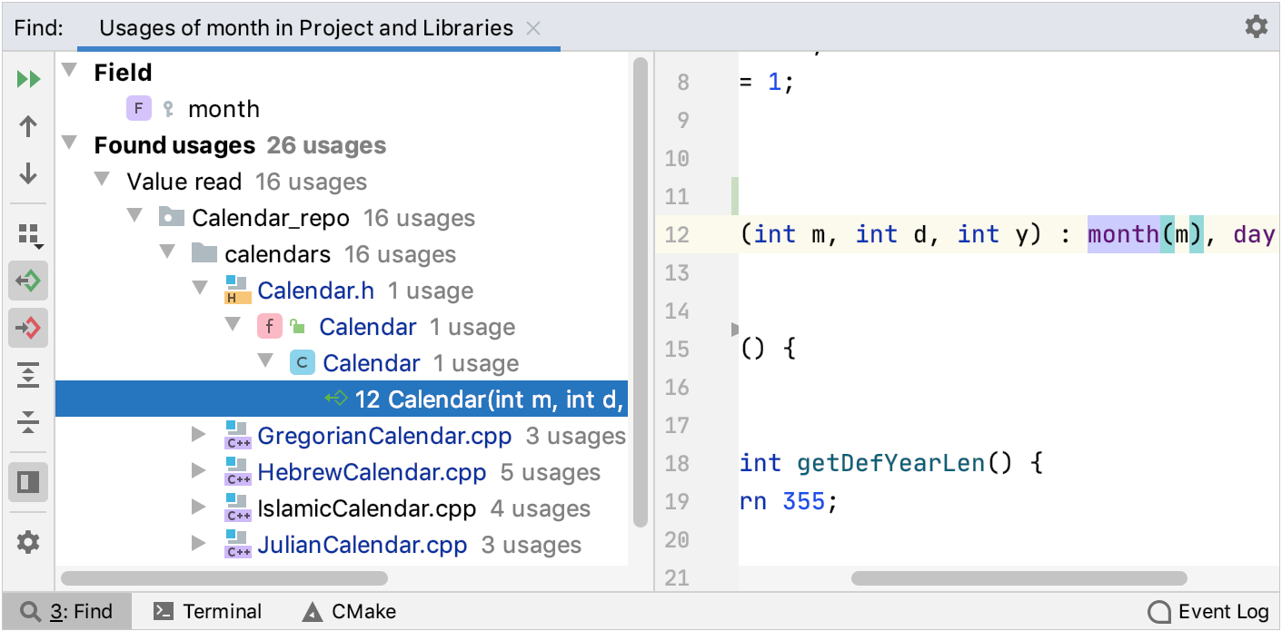 clion find and replace