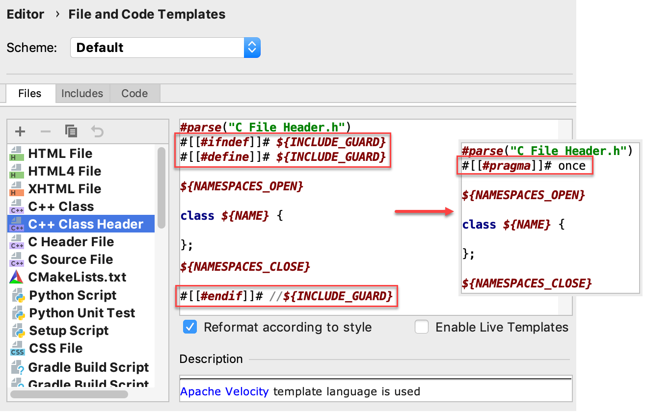 Header guards | CLion