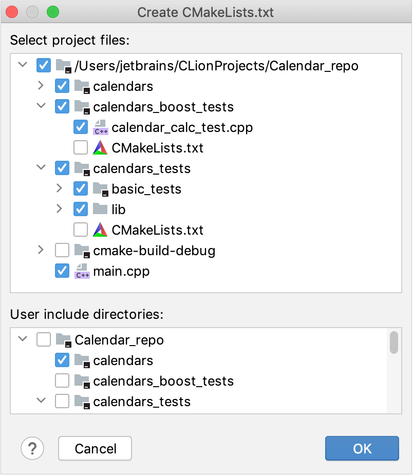 cmake include directories recursive