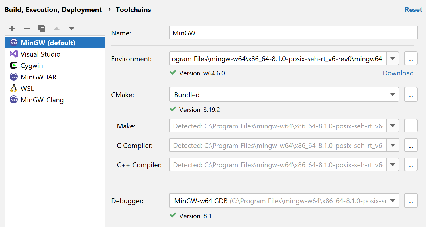 MinGW-w64 toolchain