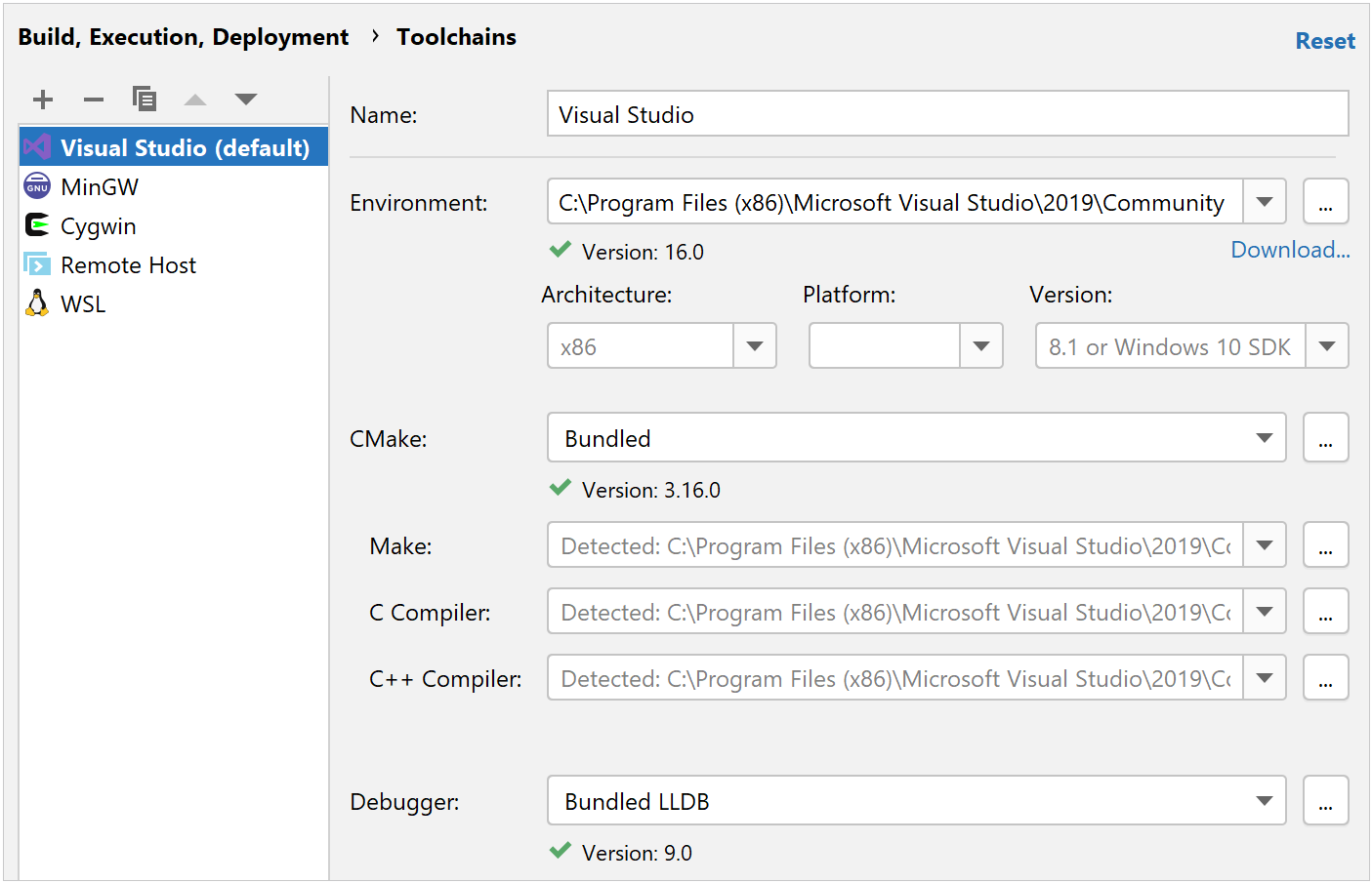 MSVC toolchain