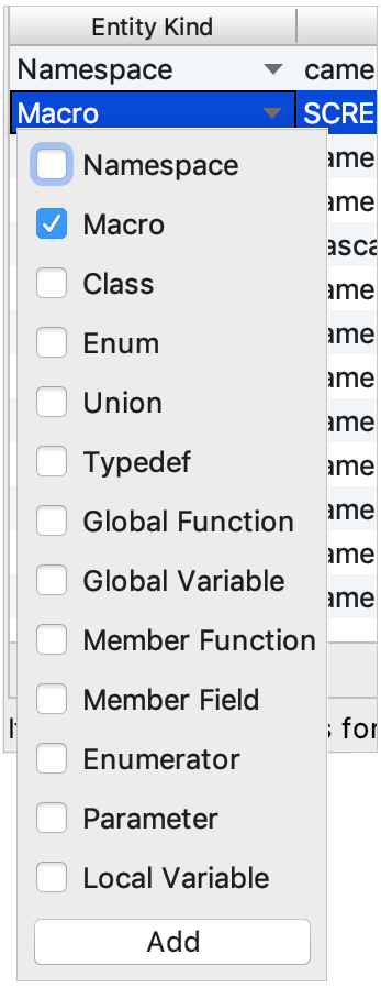 applying naming rule to multiple code entities