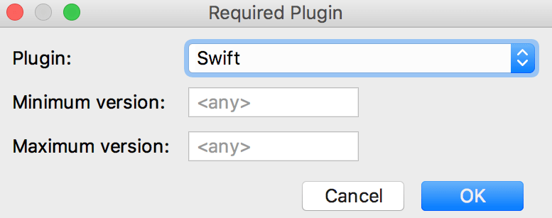 Add required plugin dialog