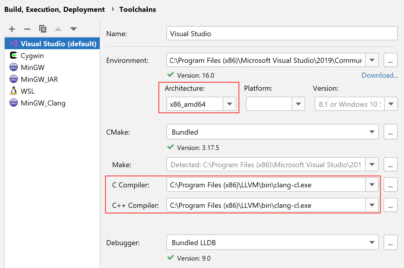 MSVC toolchain with clang-cl