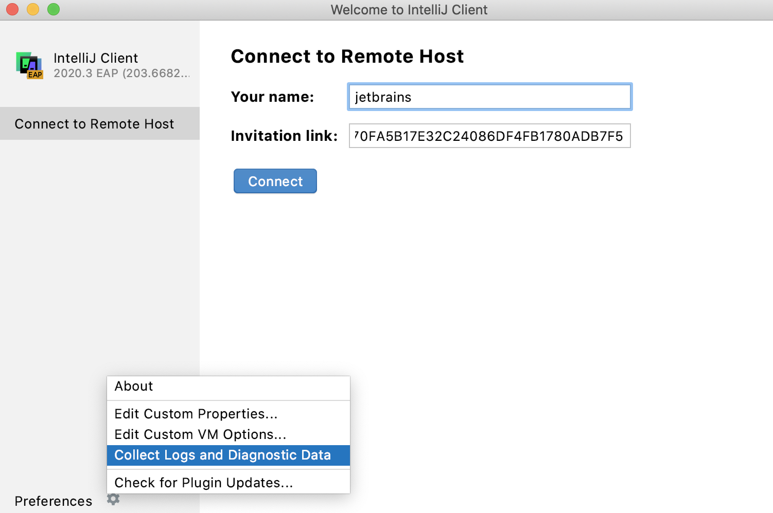 Collect Logs and Diagnostic Data