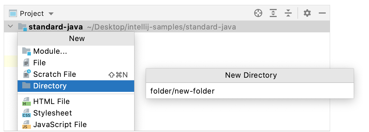 プロジェクトにアイテムを追加する Intellij Idea