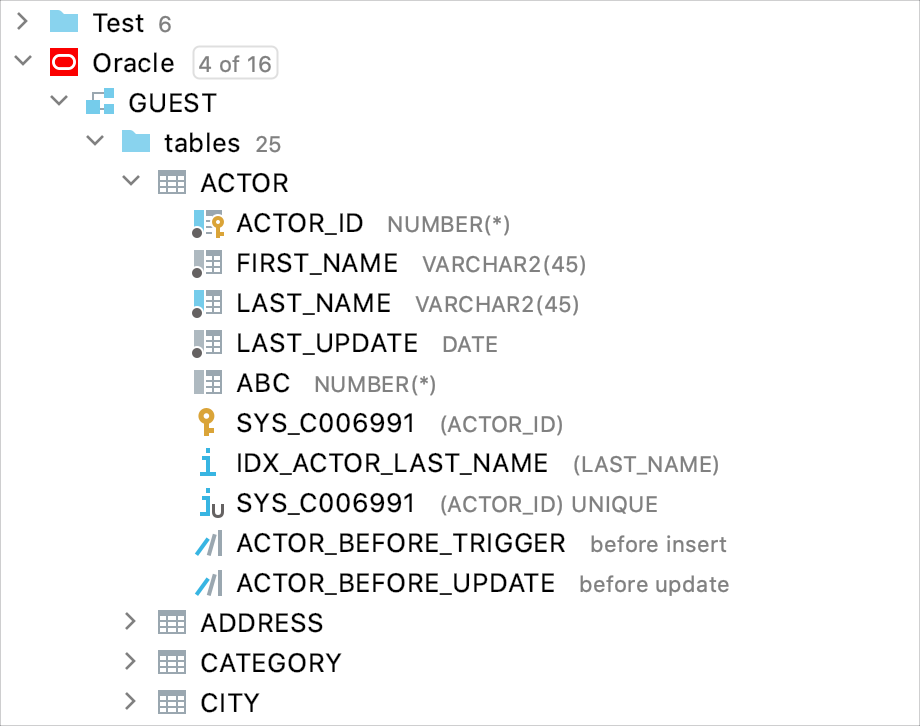 データベース Datagrip