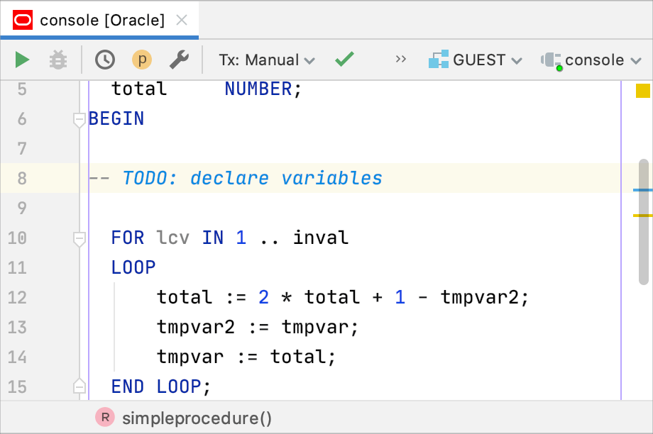Example of TODO comment Example of TODO comment