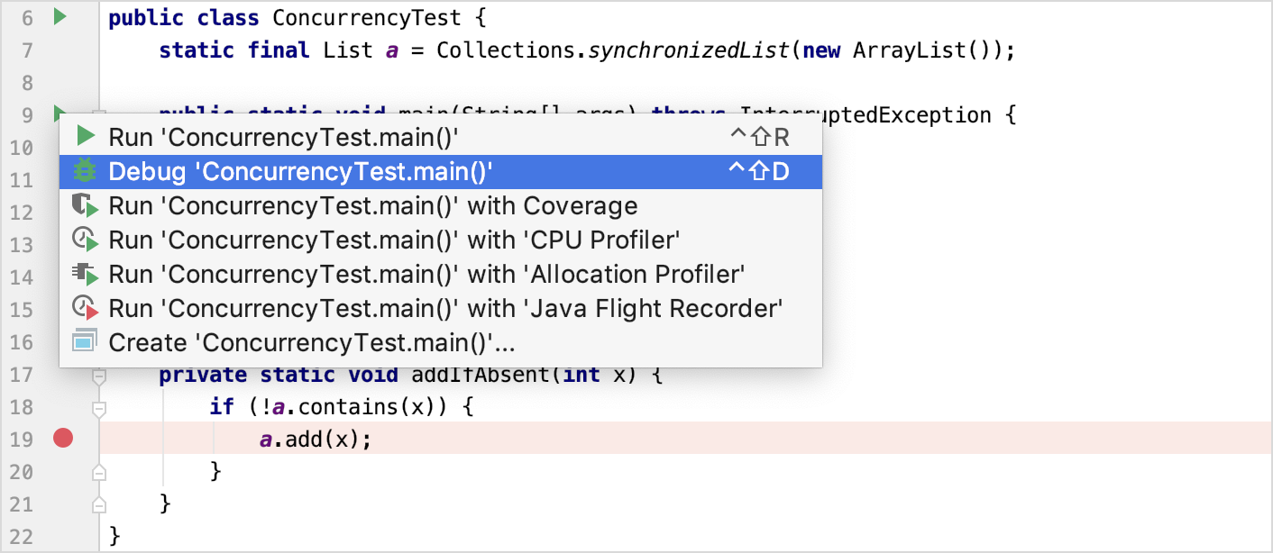 Tutorial Detect Concurrency Issues Intellij Idea