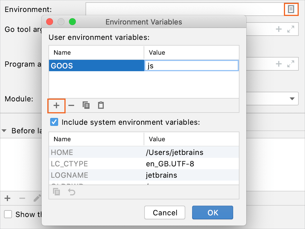 Add an environment variable