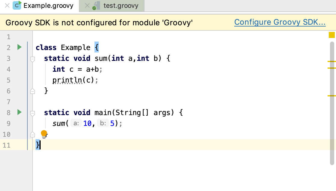 Configure Groovy SDK popup