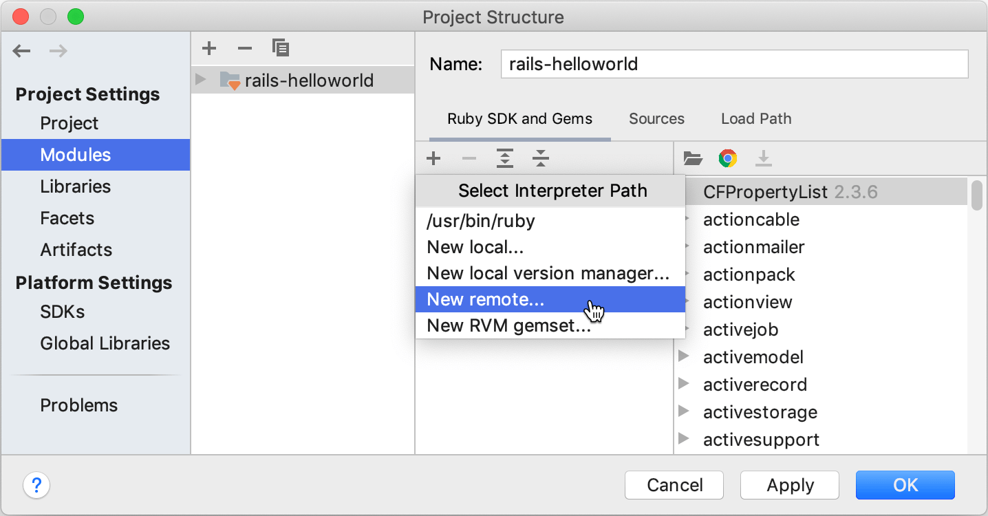 New remote interpreter