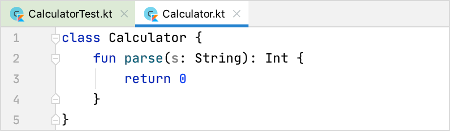 Implementing the function in the tested class