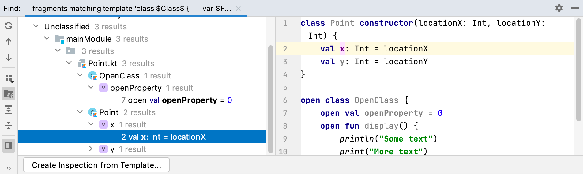 Kotlin ssr vals vars result