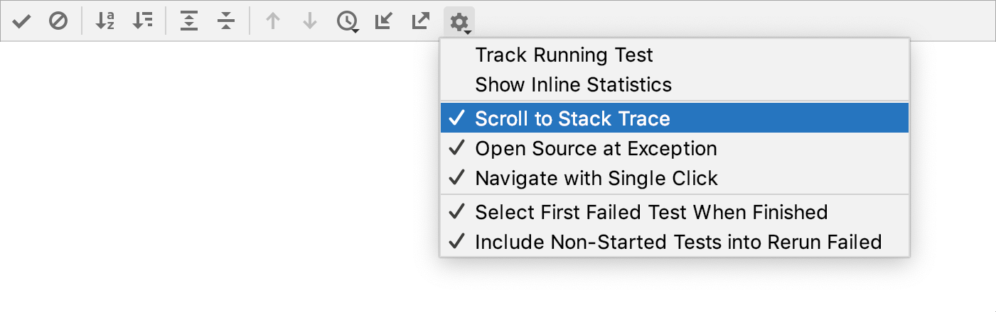 Options for managing test results