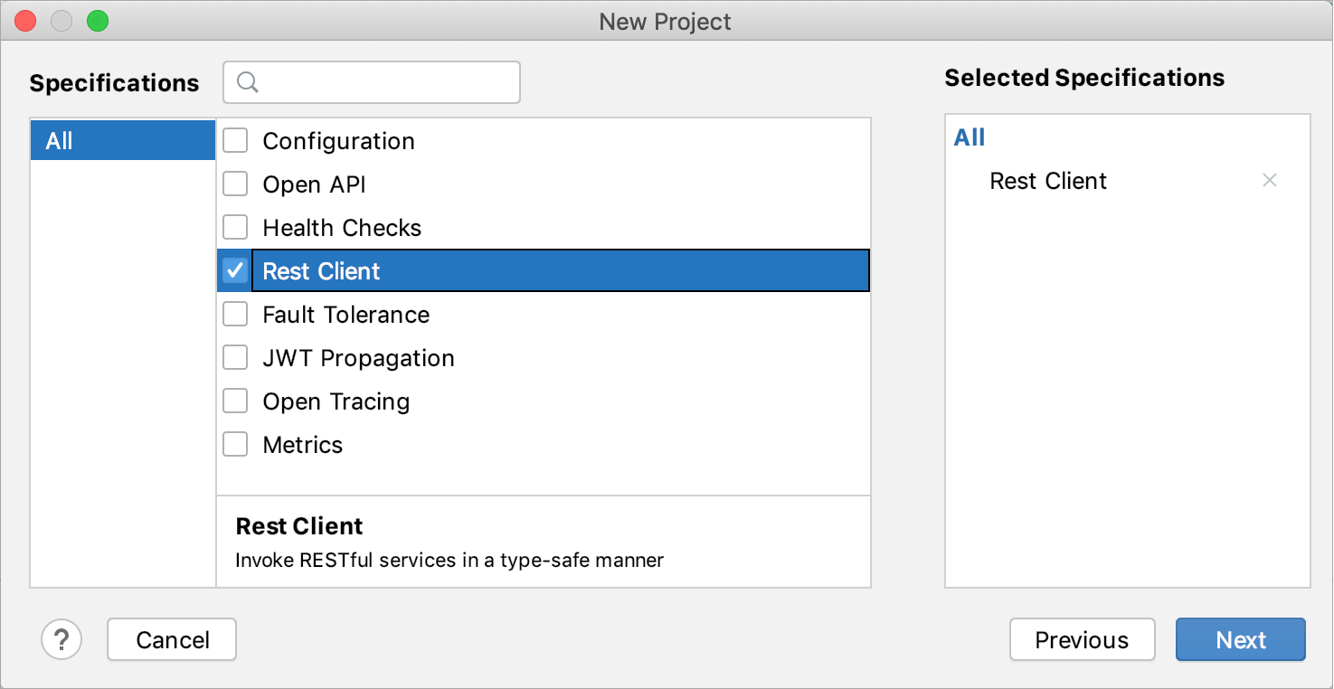 Selecting specifications for the new MicroProfile project