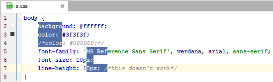 PyCharm: Selecting multiple rectangular fragments of text with the mouse