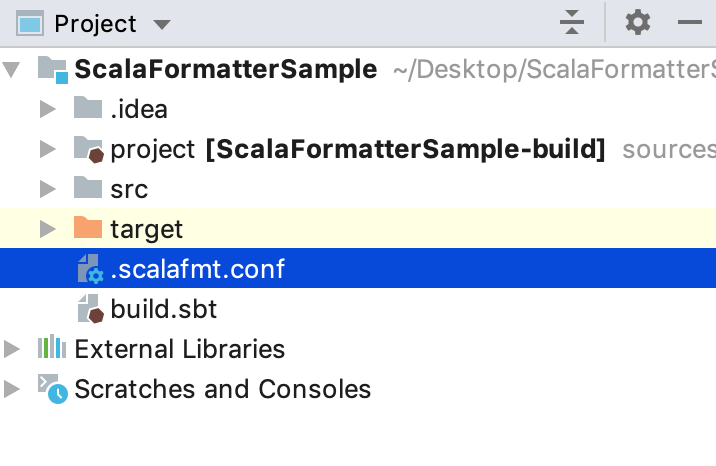 Scalafmt configuration file