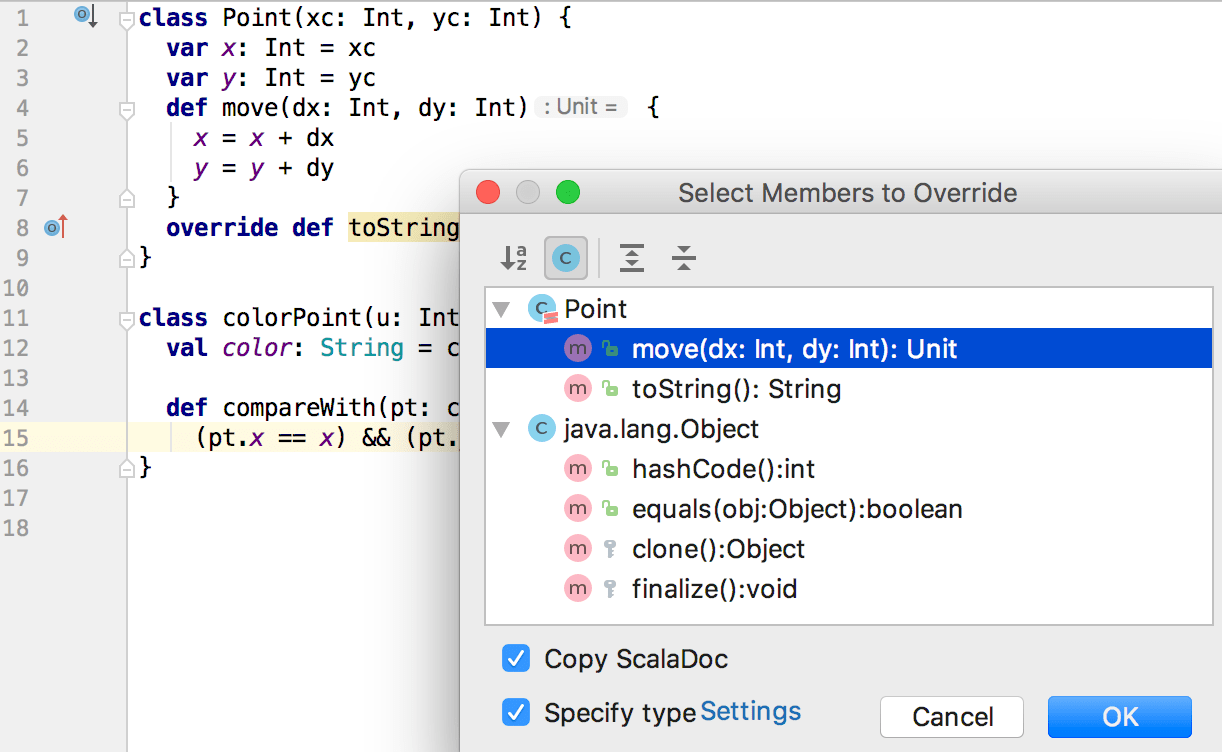 Override method