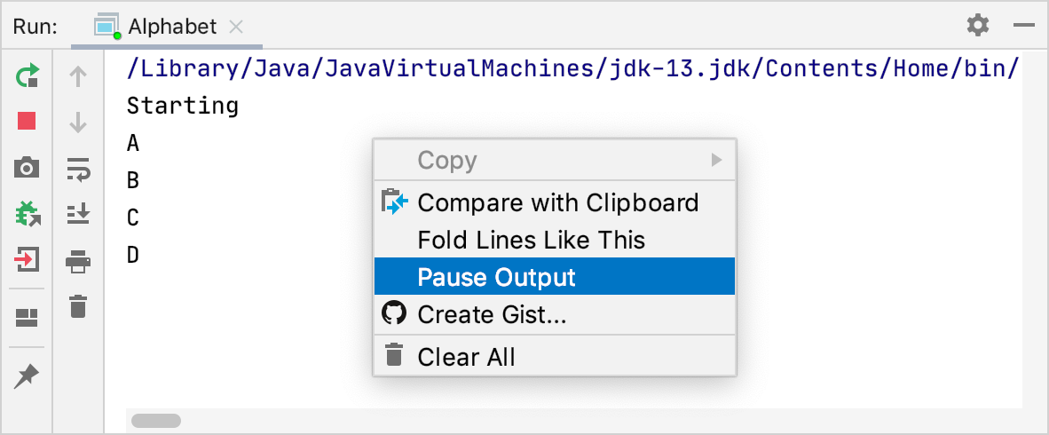 アプリケーションを実行する Intellij Idea