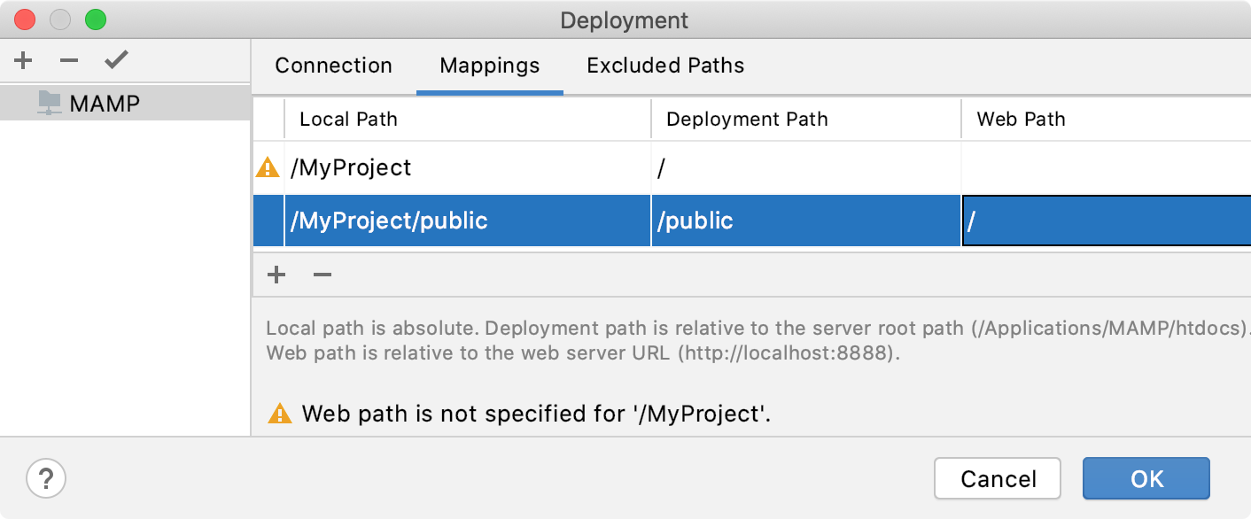 Deployment Mappings for Debugger Validation