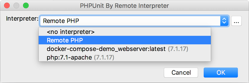 phpstorm php interpreter