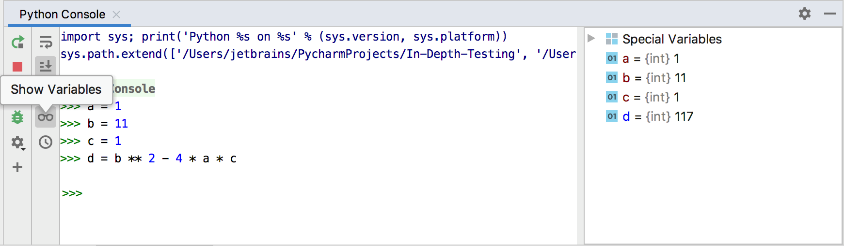 python-console-pycharm