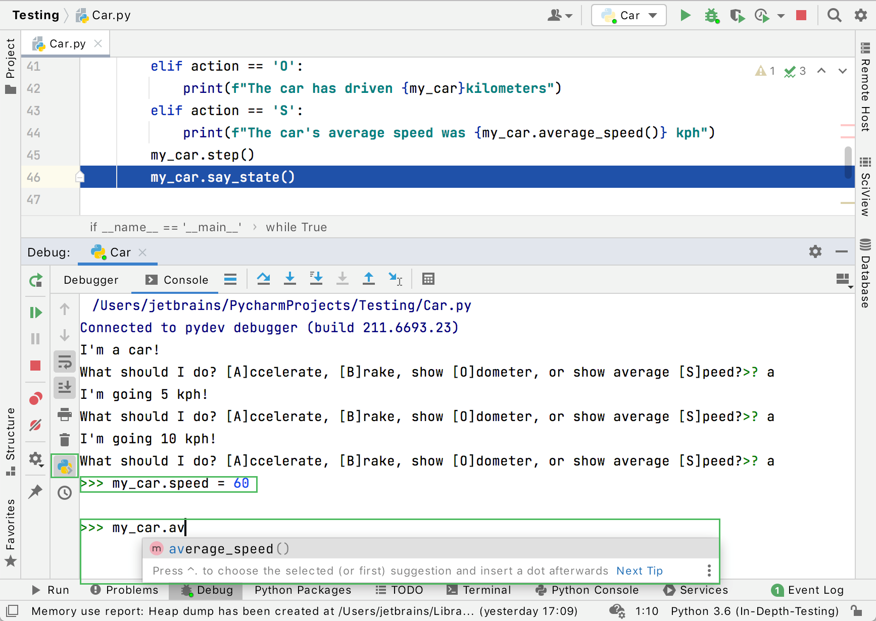 Step Debug Your First Python Application PyCharm