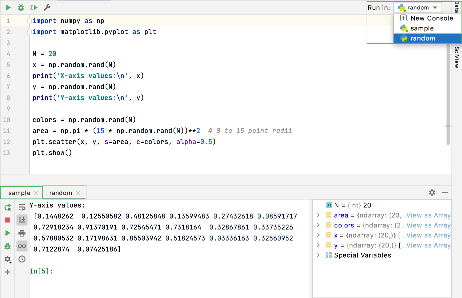 Run Python Code Jetbrains Dataspell