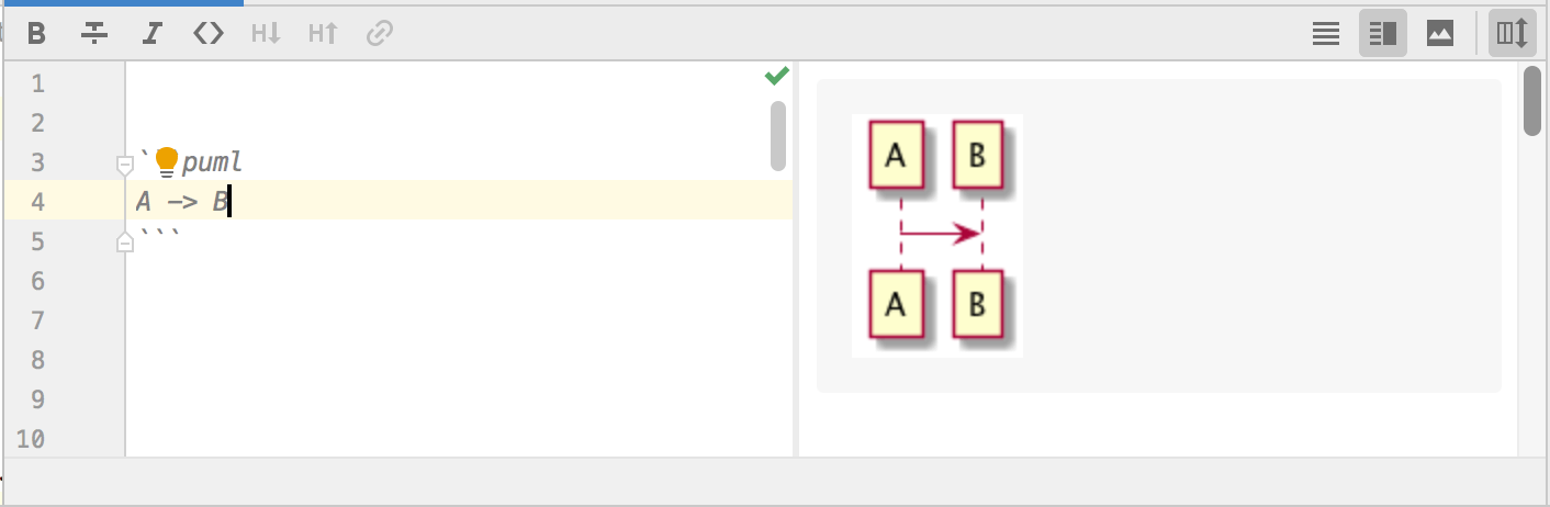 PlantUML diagrams in markdown