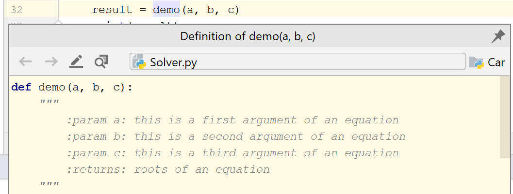 Code Reference Information Pycharm