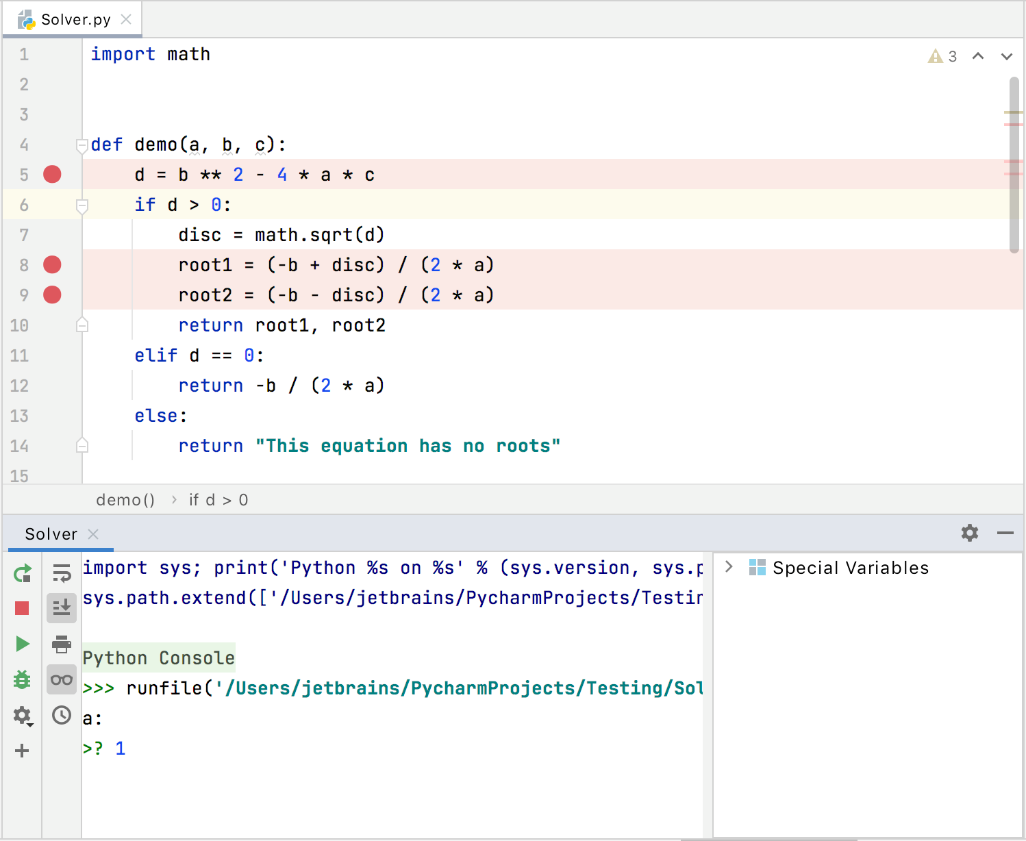 Code Running Assistance Pycharm