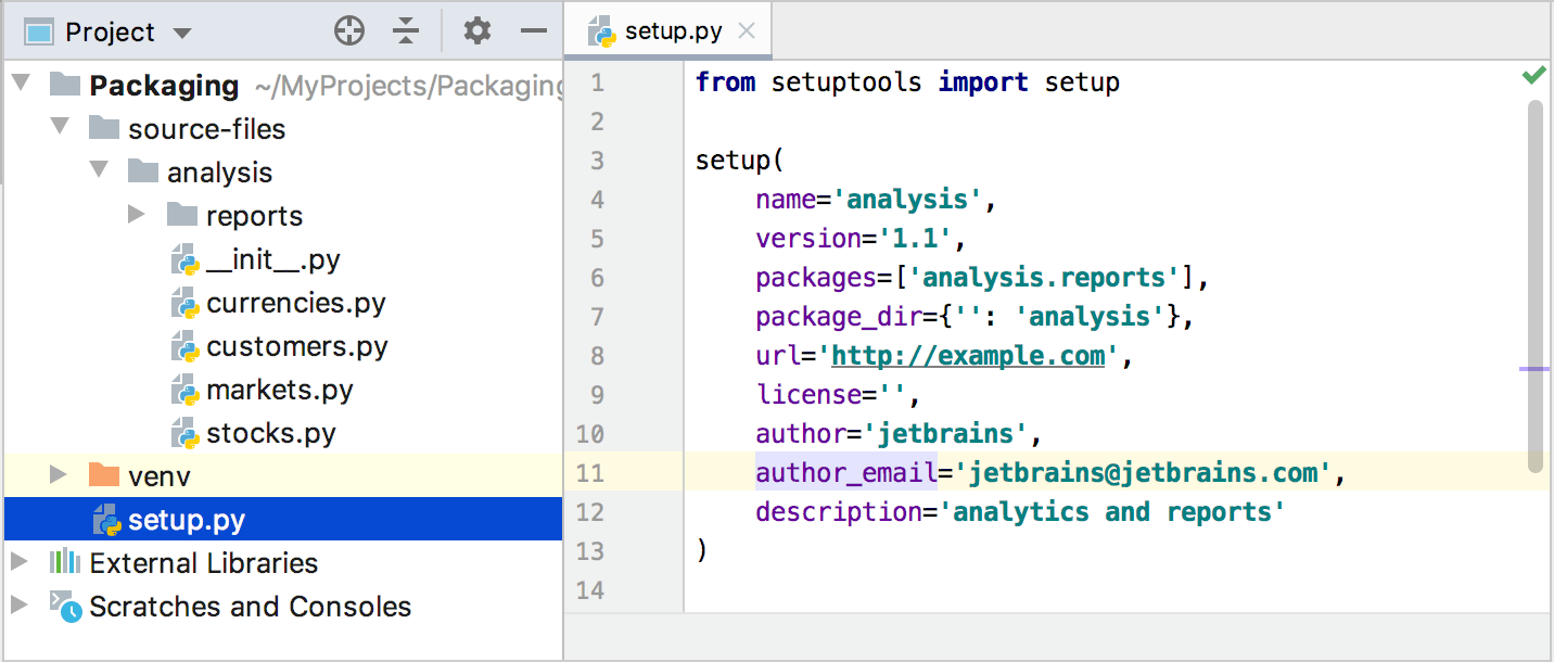 Как создать файл setup py