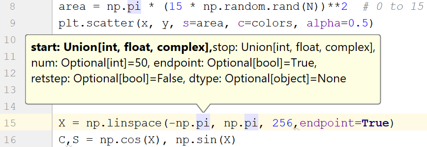 Code Reference Information Pycharm