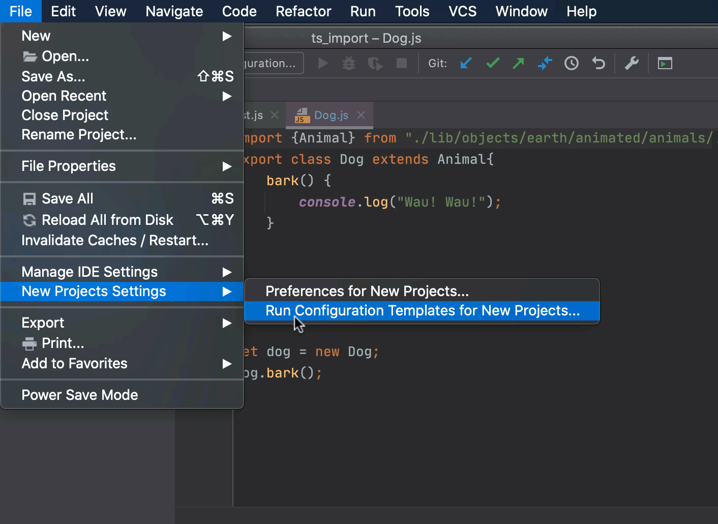 Run/Debug templates