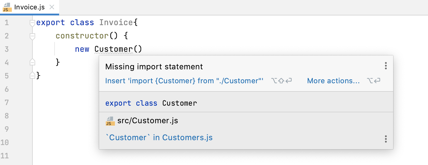 Autoimport with quick-fix: information tooltip